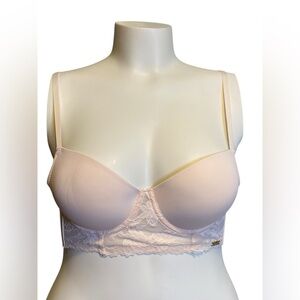 Jason Wu Blush Lace Underwire Adjustable Strap Demi bra women’s size 34B